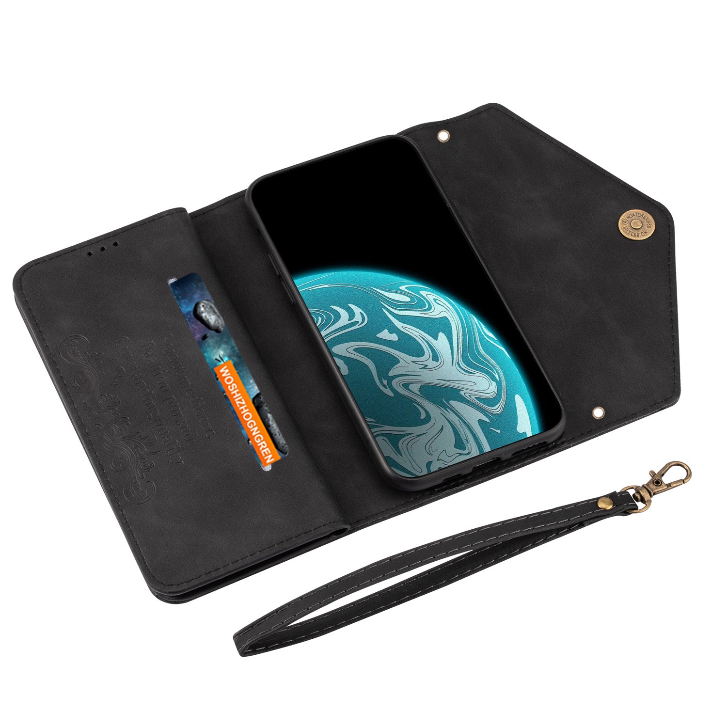 iPhone 12 Mini (5.4") 2 IN 1 Leather Wallet Case with 7 Credit Card Slots