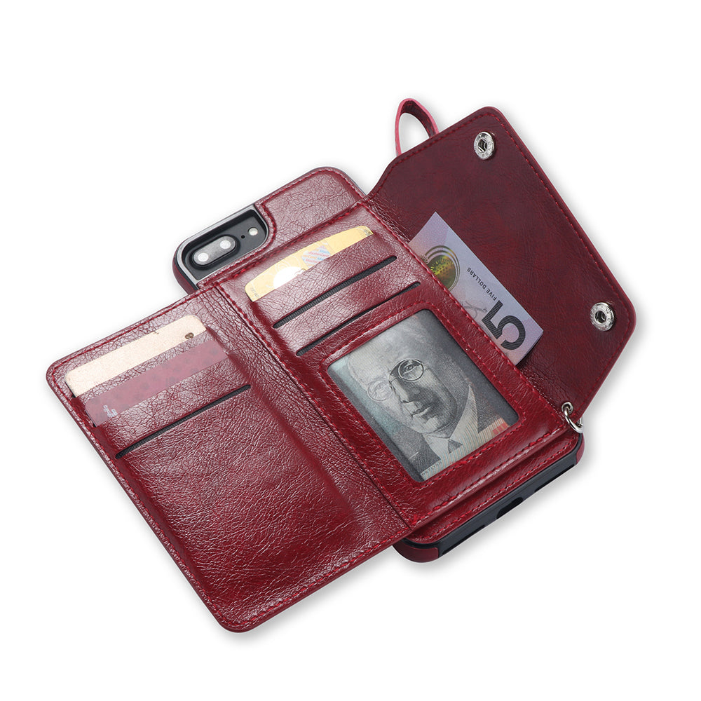 Kickstand Wallet Case with Credit Card Pockets for iPhone 8&7 Plus