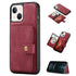 iPhone 14/13 Magnetic 2 in1 Leather Card Bag Case and Removable Back Cover