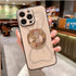 iPhone 13 Pro Max Large bow round support precise hole diamond case