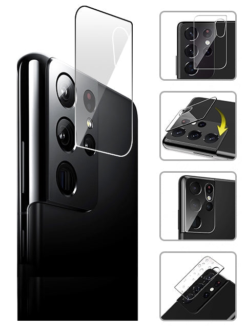 Camera Tempered High Definition Camera Lens Protector for Samsung Galaxy S21U - Clear