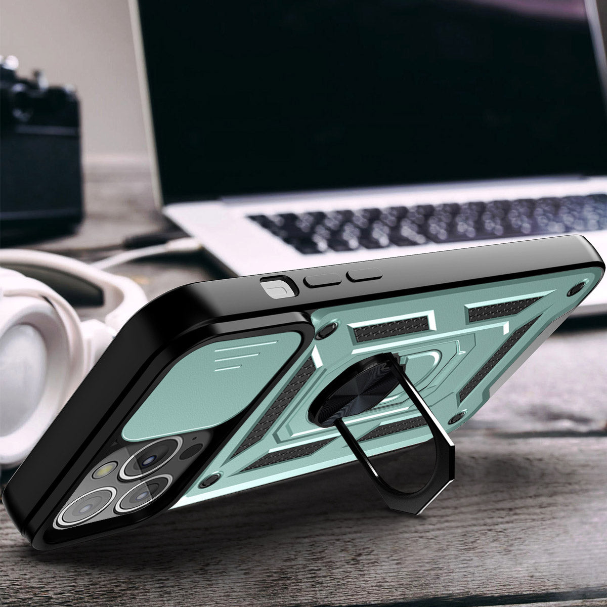 iPhone 13 Pro Sliding window with kickstand Phone Case