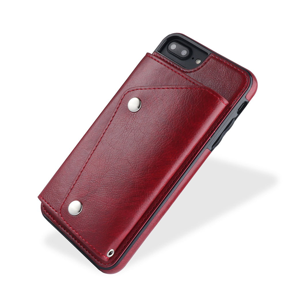 Kickstand Wallet Case with Credit Card Pockets for iPhone 8&7 Plus
