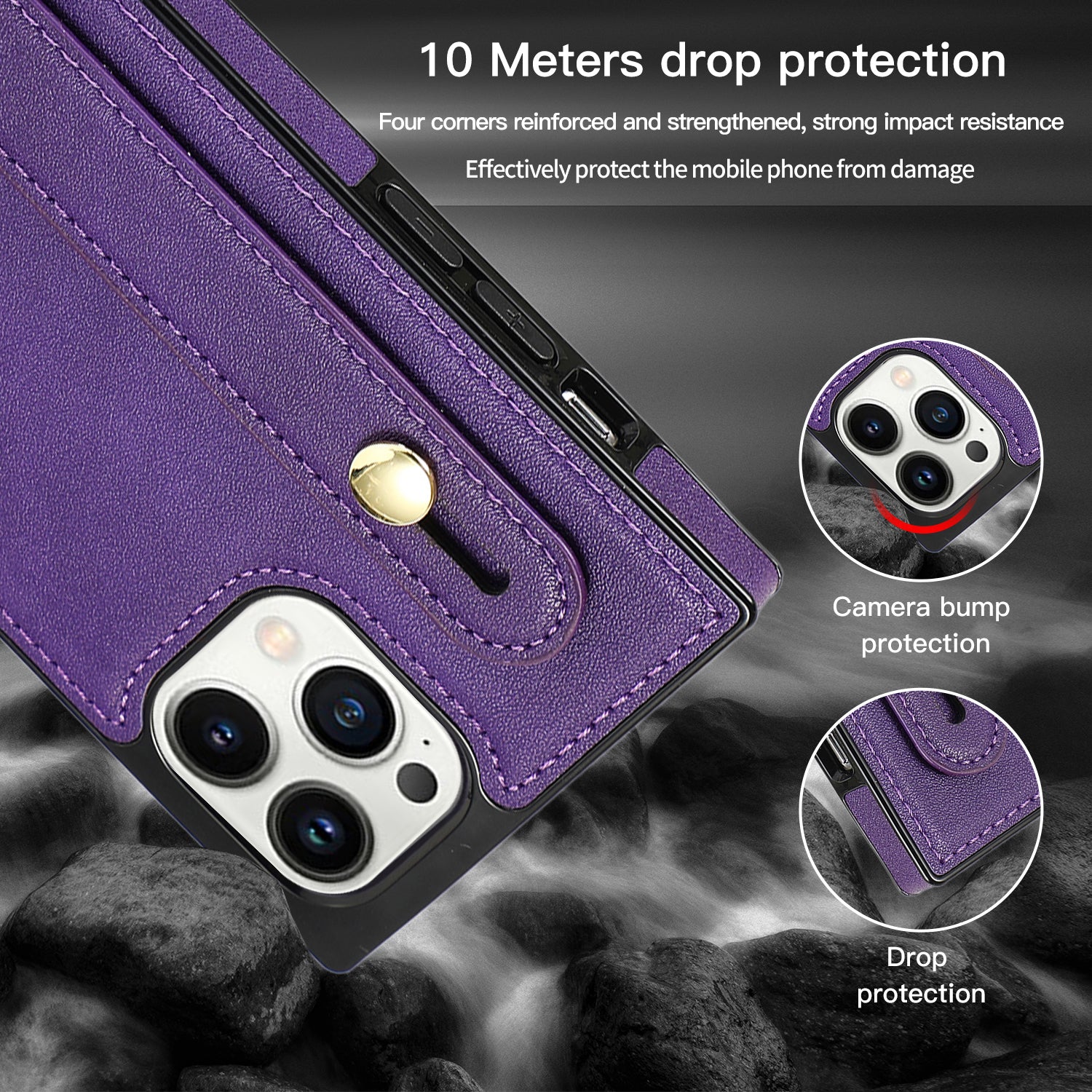 Fashion Leather Case with 1 Credit Card Slots for iPhone 11 Pro Max (6.5")