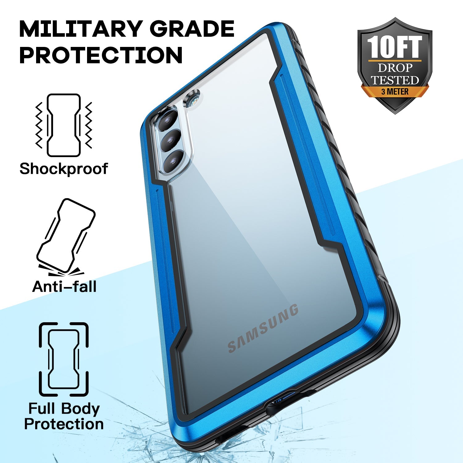 Samsung Galaxy S23 Color bumper full body heavy protection design case