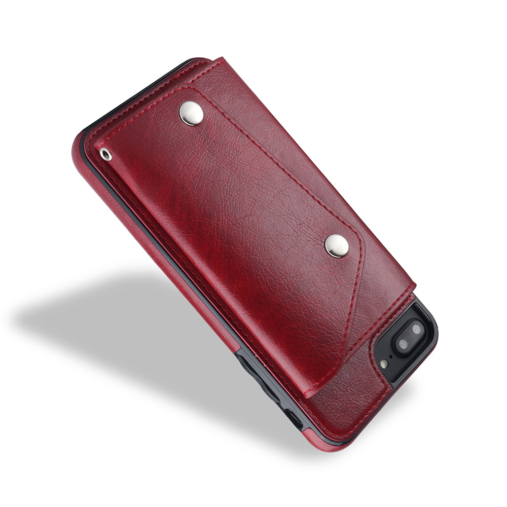 Kickstand Wallet Case with Credit Card Pockets for iPhone 8&7 Plus