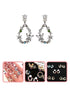 A Dozen of Flower Stud Earrings for Women Girls Cute Wreath Garland Earrings