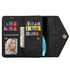 iPhone 12 Mini (5.4") 2 IN 1 Leather Wallet Case with 7 Credit Card Slots