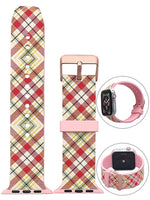 Apple Watch Series 4/3/2/1 with Silver Buckle Rubber Design Colorful Replacement i Watch Bands