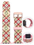 Apple Watch Series 4/3/2/1 with Silver Buckle Rubber Design Colorful Replacement i Watch Bands