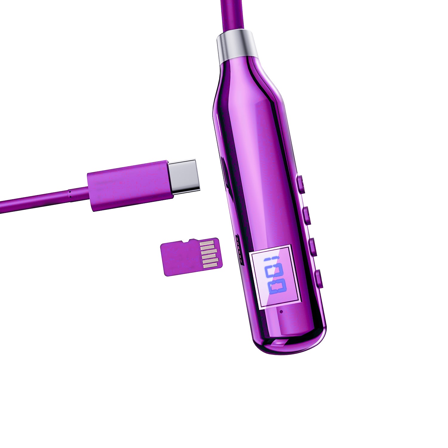 Large Battery Long Range Display Sports Neck 5.2 bluetooth headset