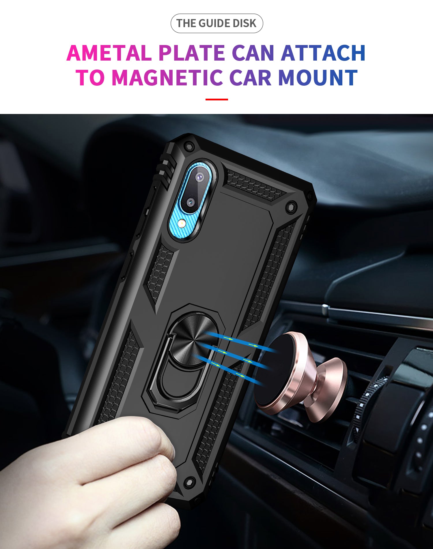 Samsung A02/M02 Ring Magnetic GPS car mount Phone Holder