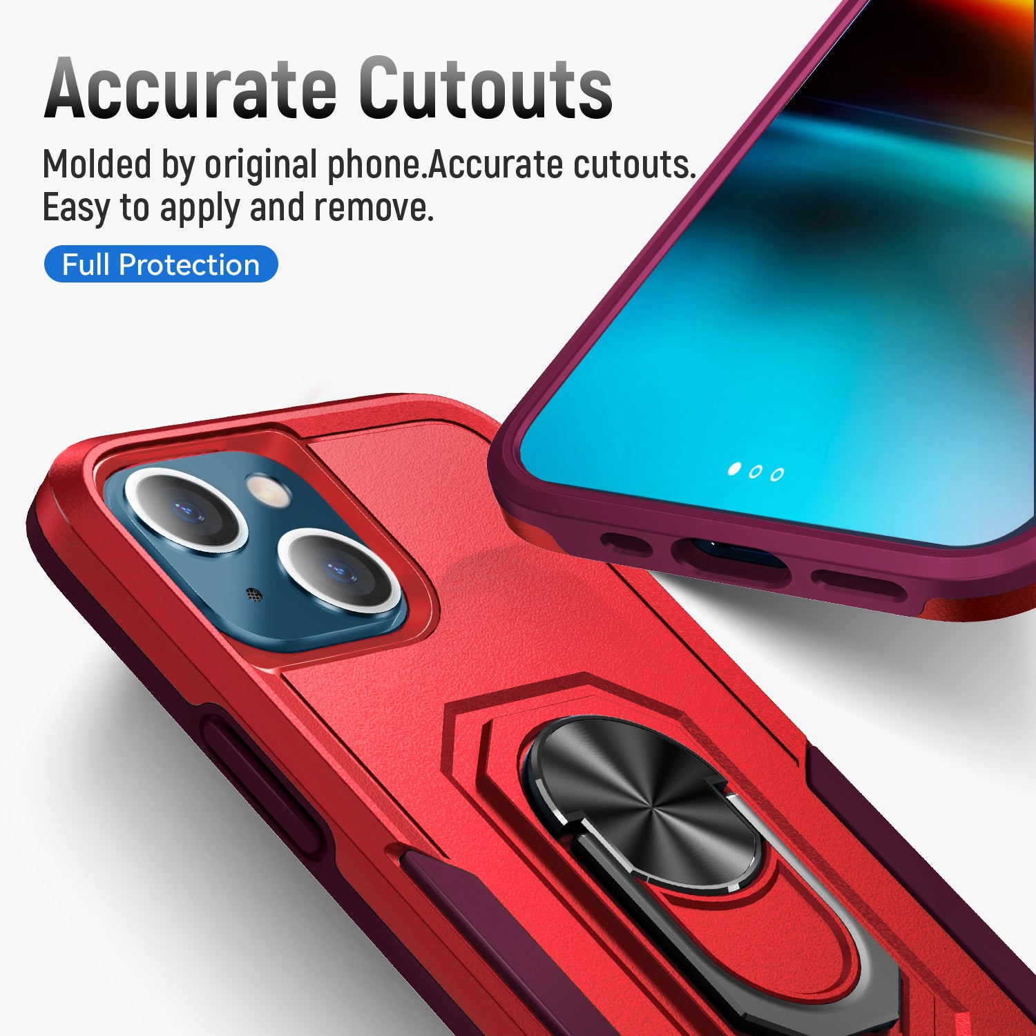 iPhone 13 Kickstand fully protected  heavy-duty shockproof case