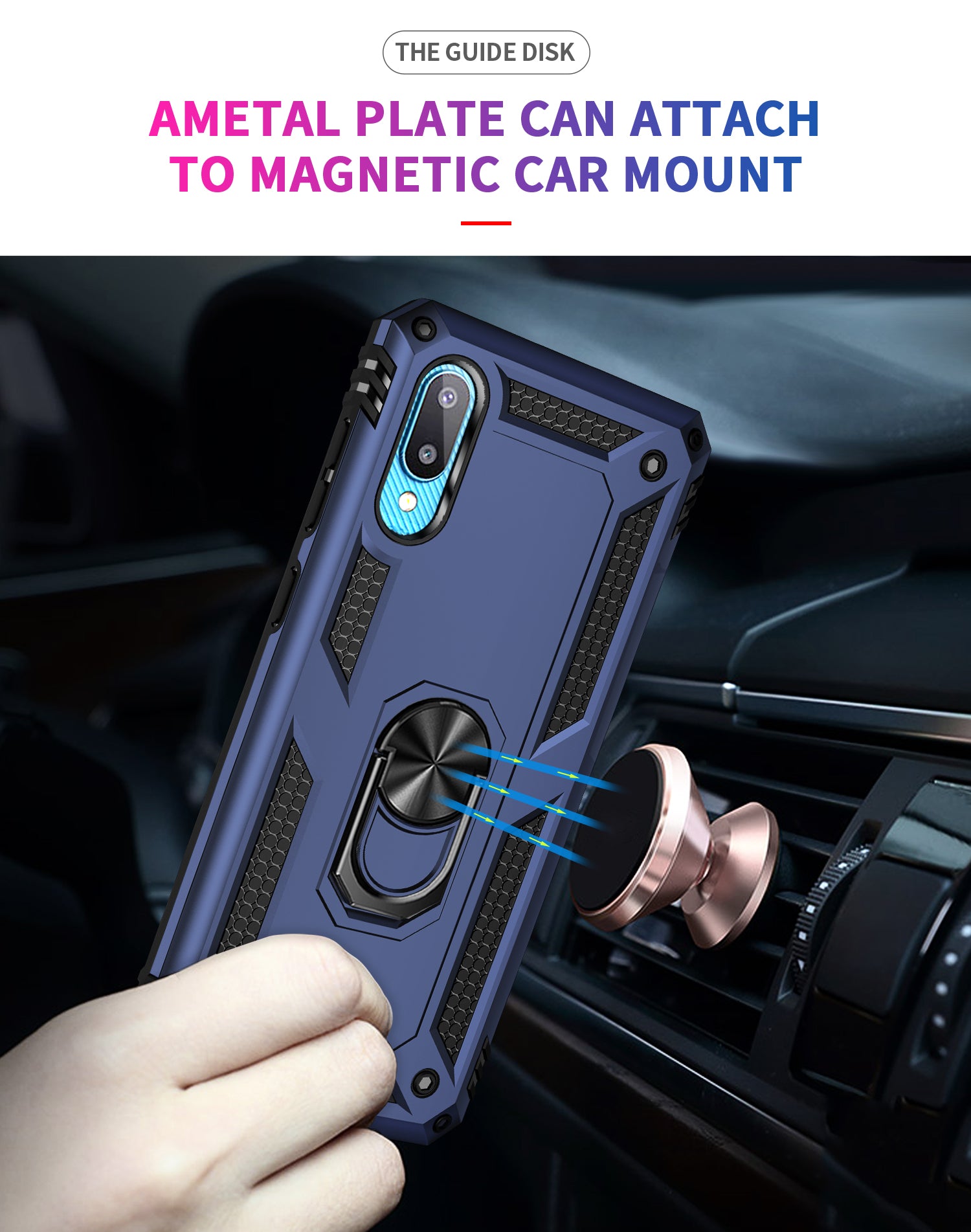 Samsung A02/M02 Ring Magnetic GPS car mount Phone Holder