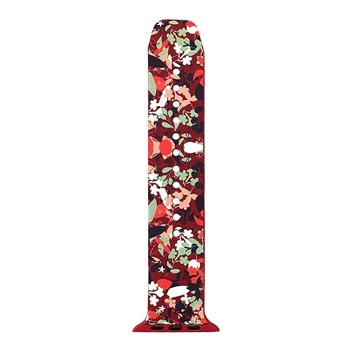 Apple Watch Series 4/3/2/1 with Silver Buckle Rubber Design Colorful Replacement i Watch Bands