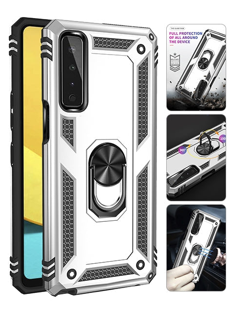 LG Stylo 7(5G) Dual Colors Ring Magnetic GPS car mount Phone Holder case