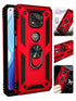 MOTO G Power (2021) Dual Colors Ring Magnetic GPS car mount Phone Holder Case