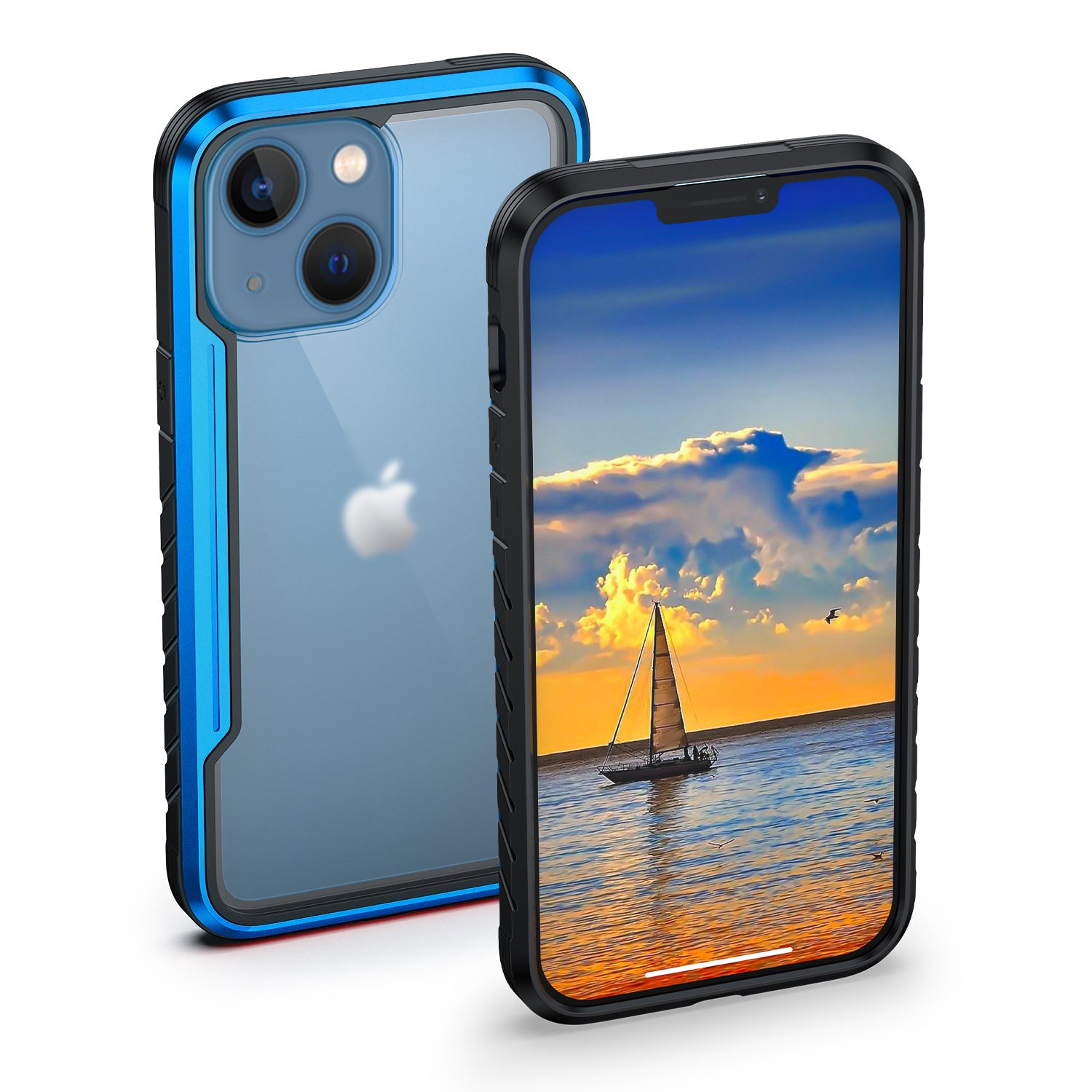 HLC Case for iPhone 13 Full Body Bumper Case with Clear Back Panel Protector