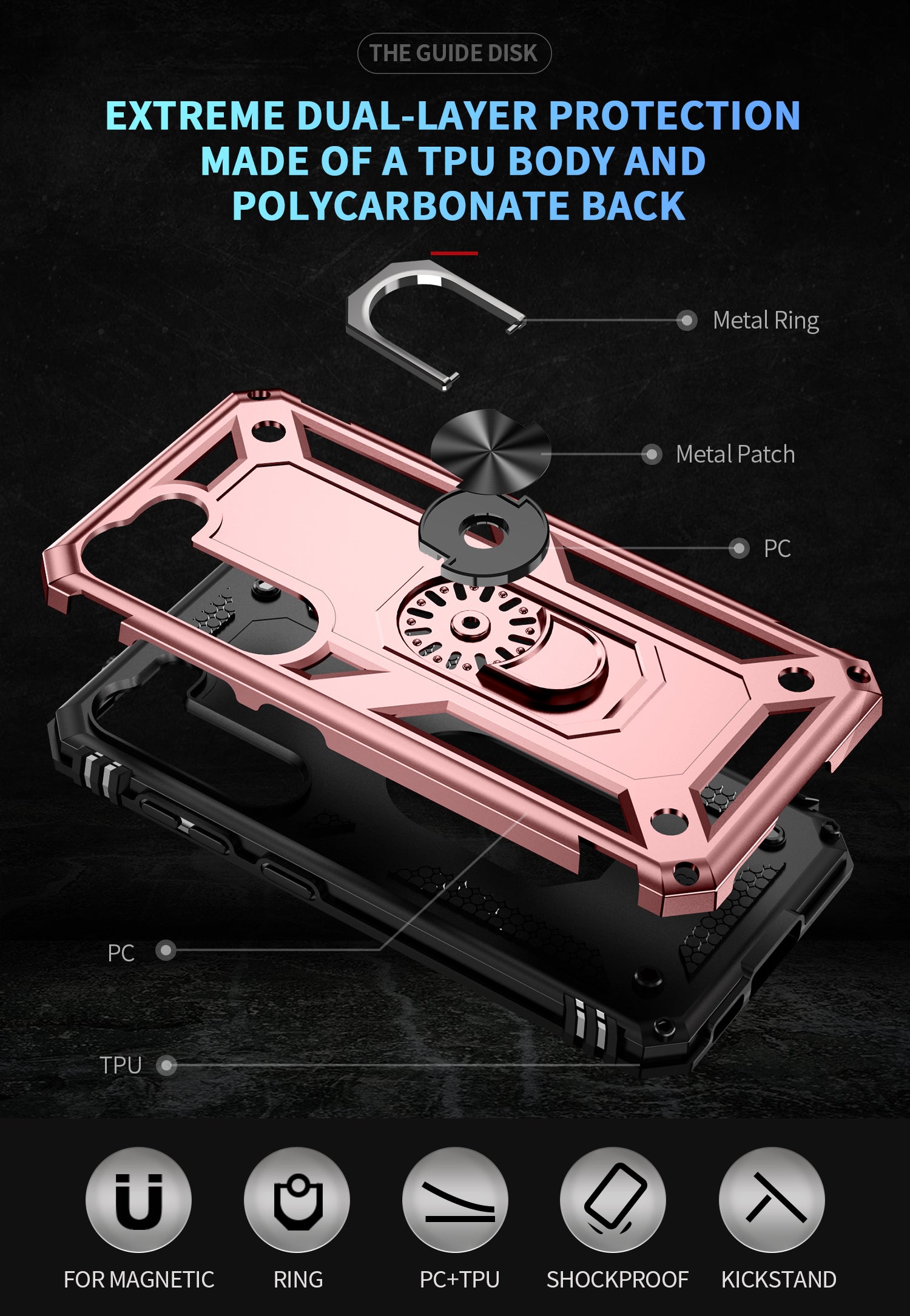 Samsung Galaxy S23 Plus Case Ring Magnetic GPS car mount Phone Holder case
