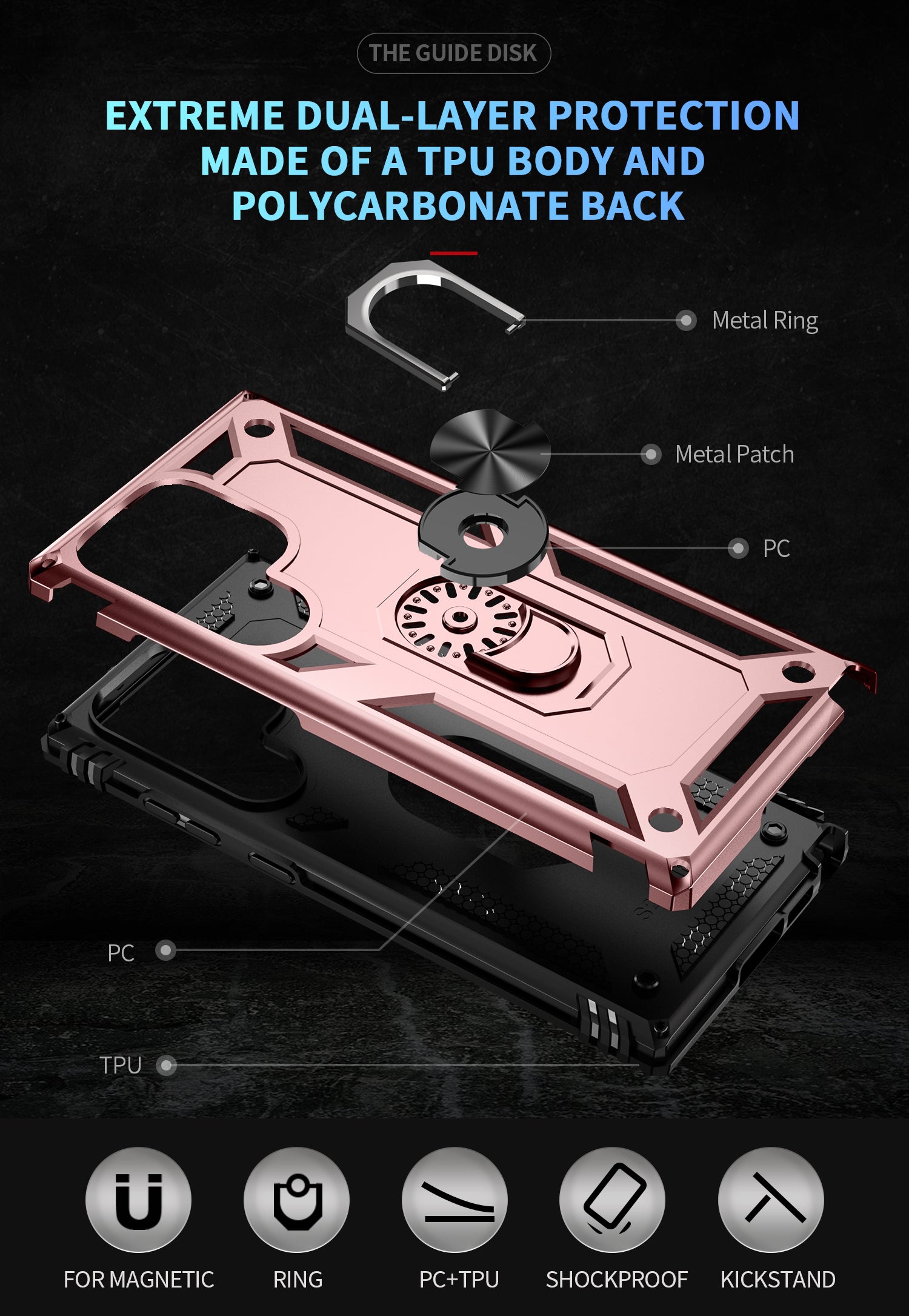 Samsung Galaxy S23  Ultra Case Ring Magnetic GPS car mount Phone Holder case