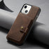 iPhone 14/13 Magnetic 2 in1 Leather Card Bag Case and Removable Back Cover