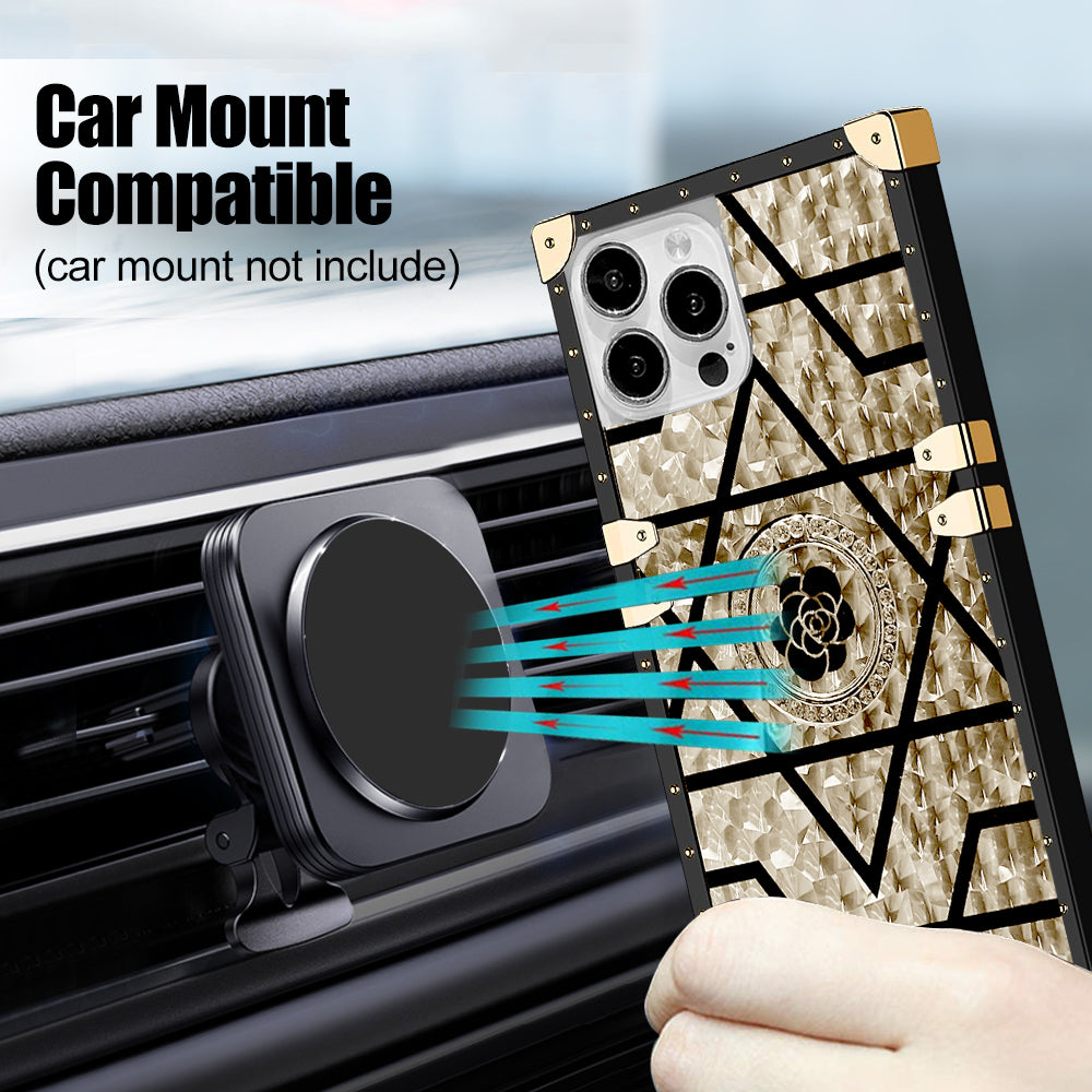 TPU Luxury Blue Stripe Fashion Case with Kickstand for iPhone 13Pro