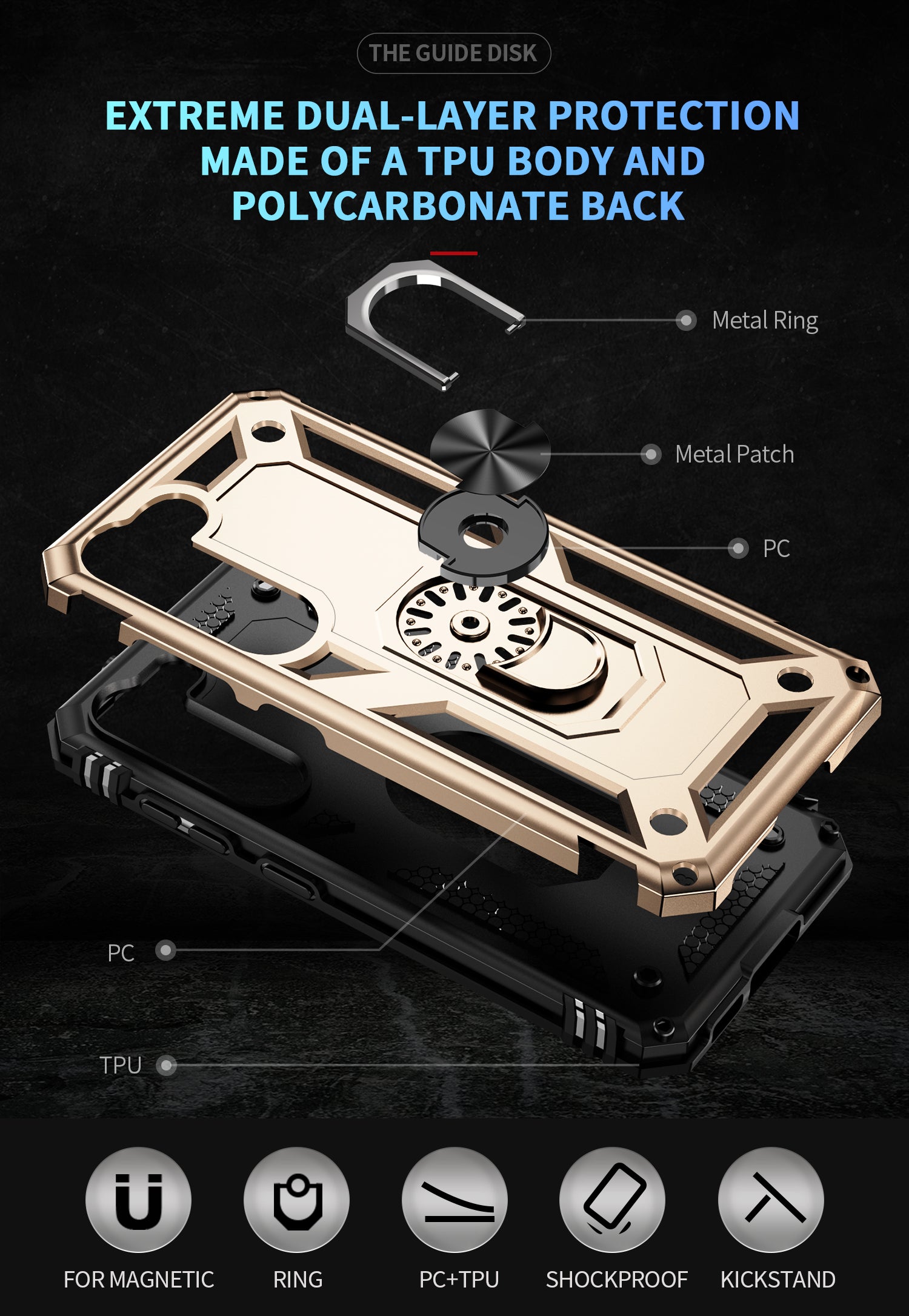 Samsung Galaxy S23 Plus Case Ring Magnetic GPS car mount Phone Holder case