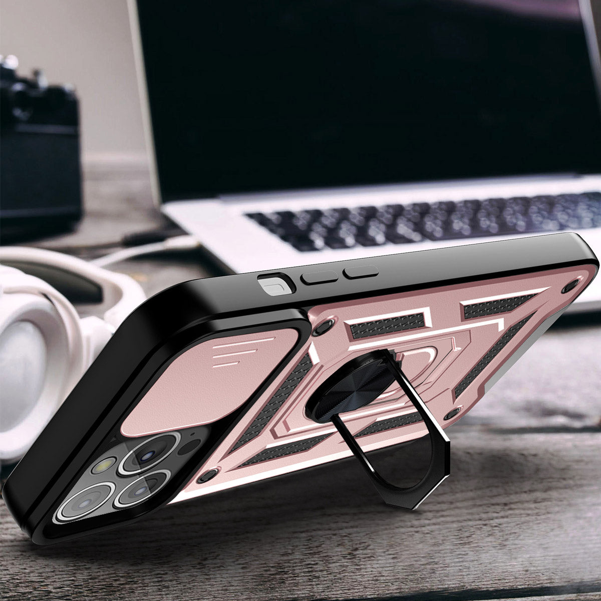 iPhone 13 Pro Sliding window with kickstand Phone Case
