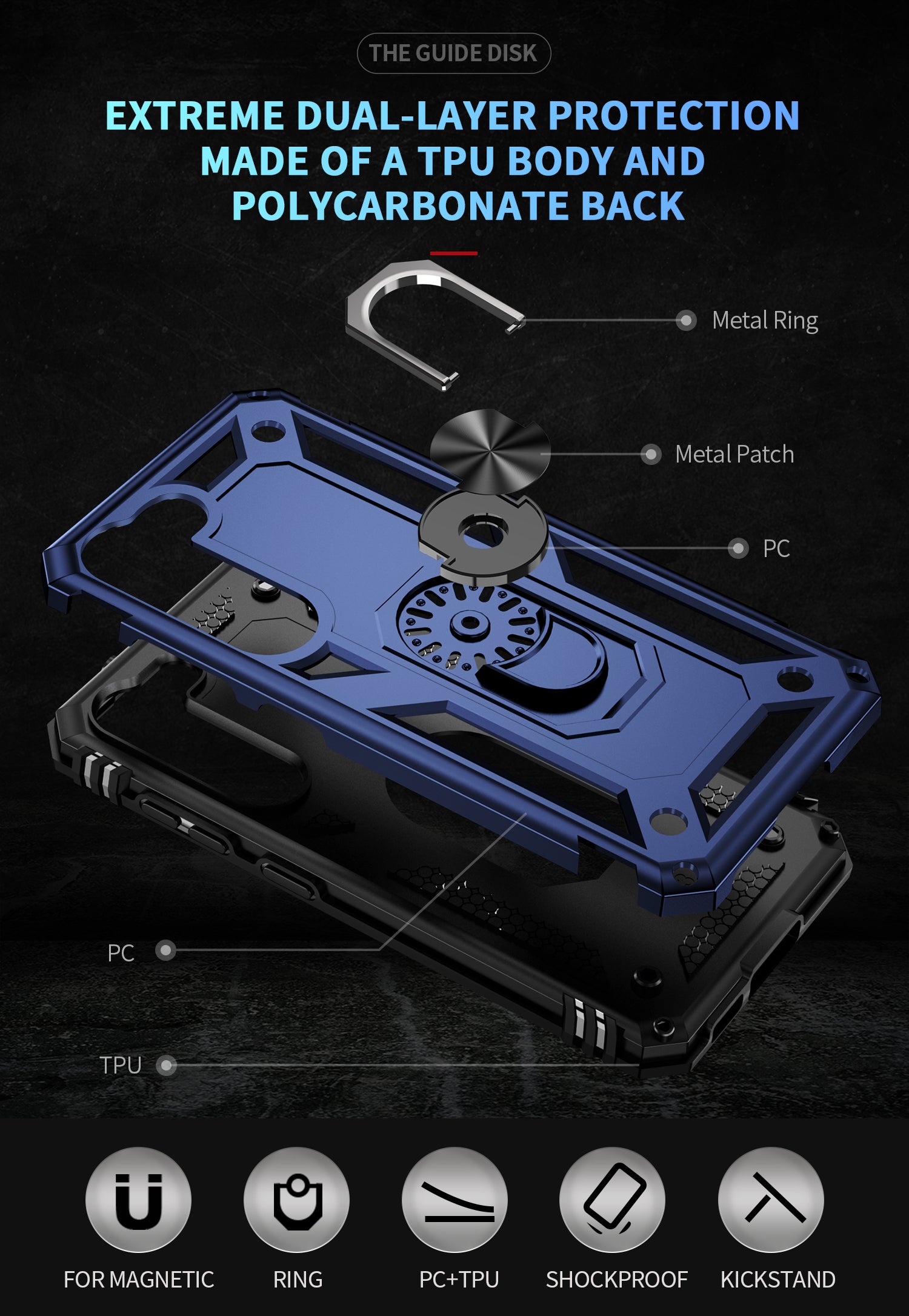 Samsung Galaxy S23 Plus Case Ring Magnetic GPS car mount Phone Holder case