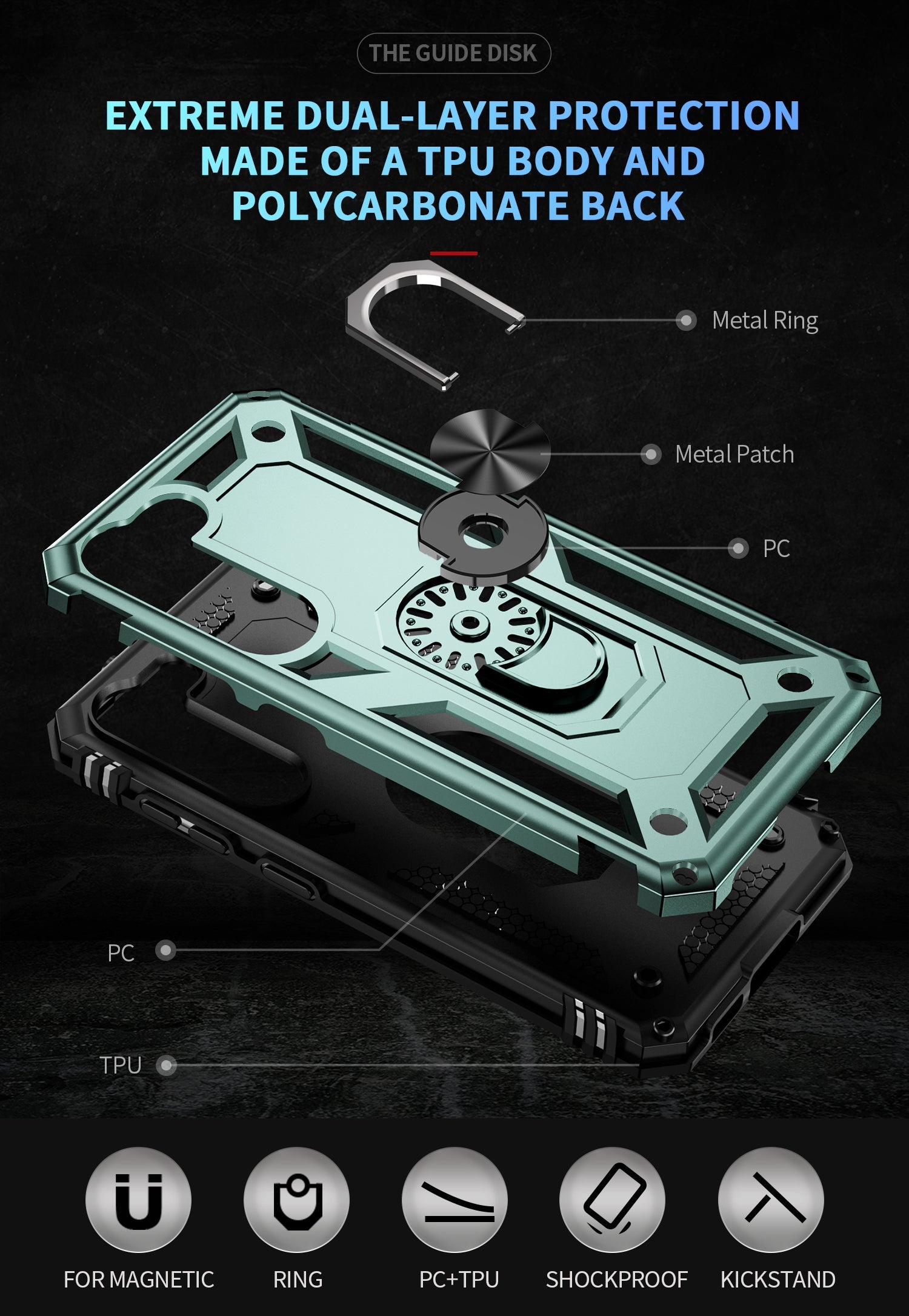 Samsung Galaxy S23 Case Ring Magnetic GPS car mount Phone Holder case