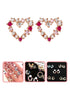 A Dozen of Flower Stud Earrings for Women Girls Cute Wreath Garland Earrings