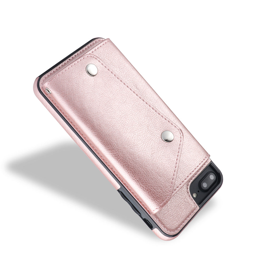 Kickstand Wallet Case with Credit Card Pockets for iPhone 8&7 Plus