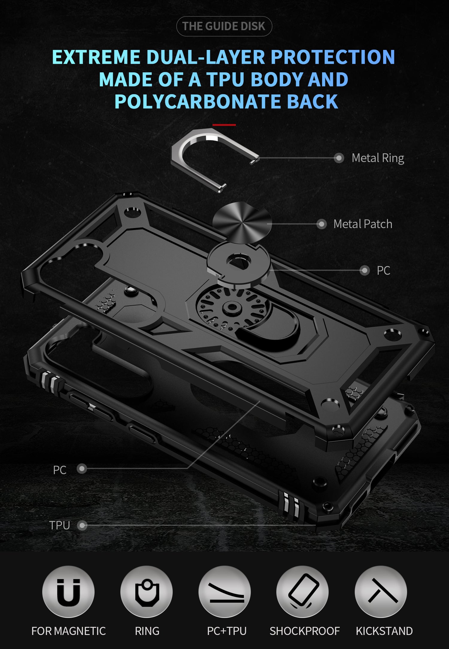 Samsung Galaxy S23 Plus Case Ring Magnetic GPS car mount Phone Holder case