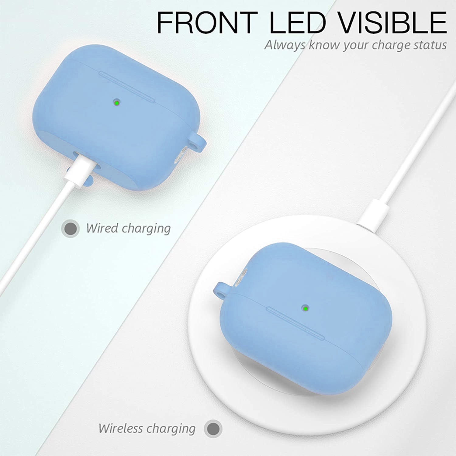 AirPods Pro (2) Case Cover with Carabiner Silicone Compatible with Apple AirPods Pro 2022