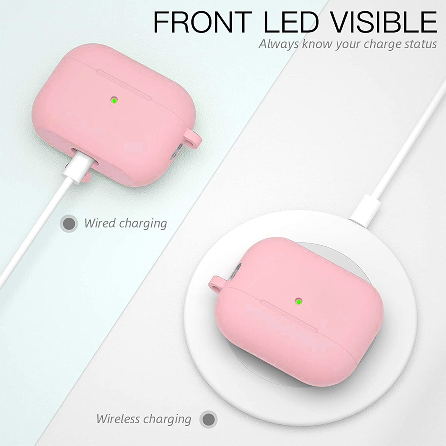 AirPods Pro (2) Case Cover with Carabiner Silicone Compatible with Apple AirPods Pro 2022
