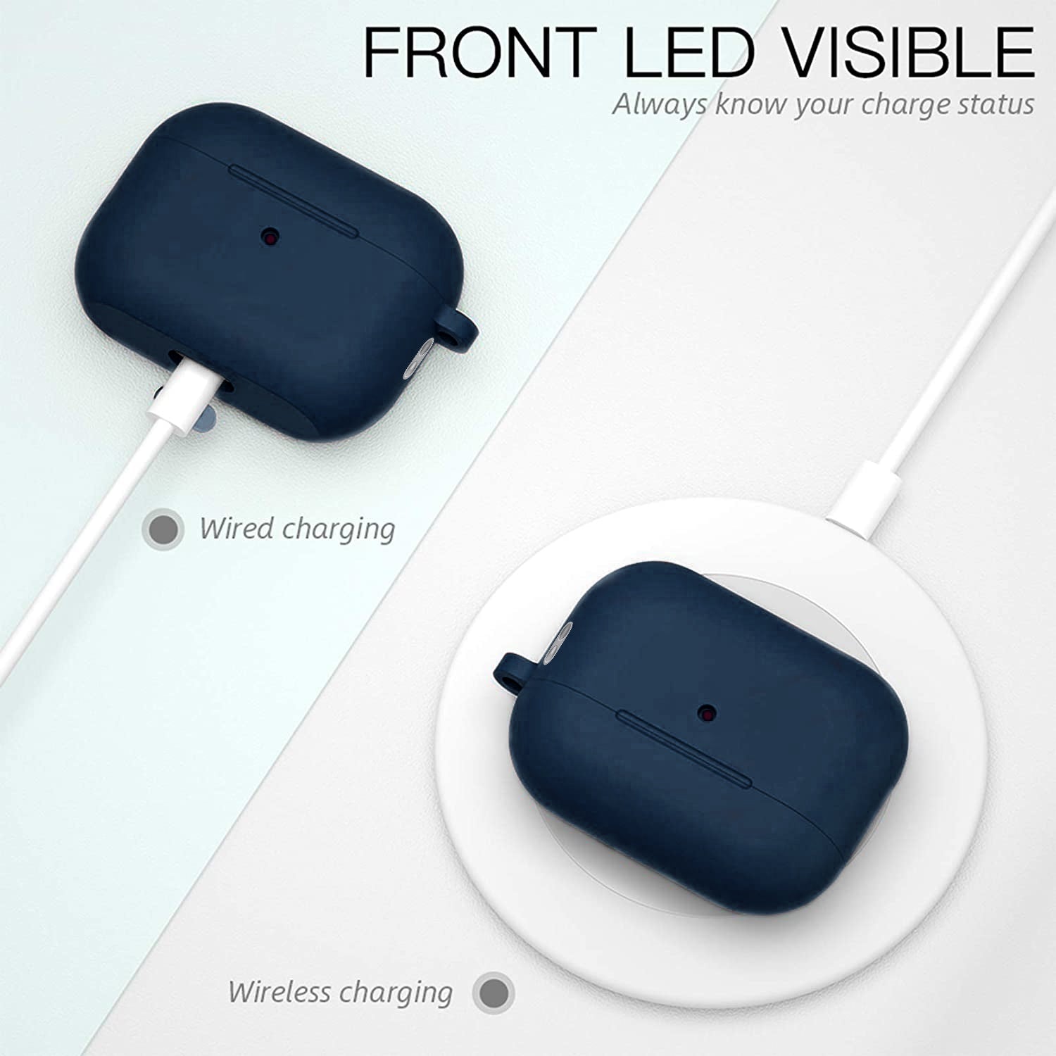 AirPods Pro (2) Case Cover with Carabiner Silicone Compatible with Apple AirPods Pro 2022