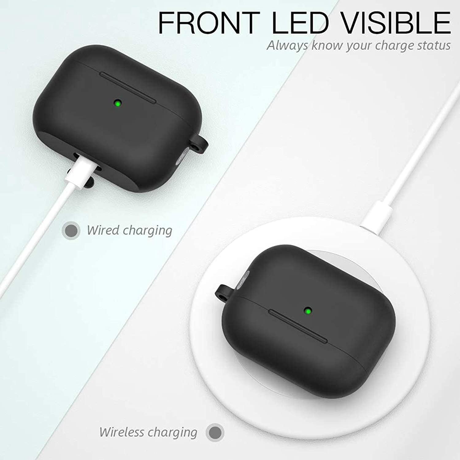 AirPods Pro (2) Case Cover with Carabiner Silicone Compatible with Apple AirPods Pro 2022