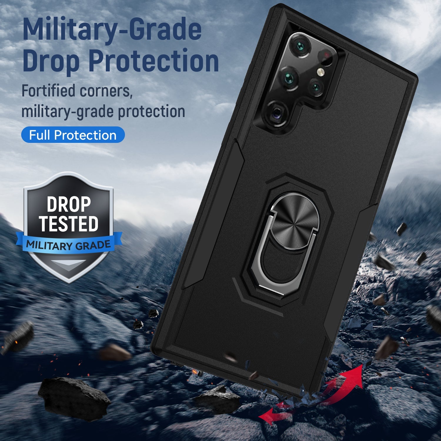 Samsung Galaxy S23 UItra Kickstand fully protected heavy-duty shockproof case