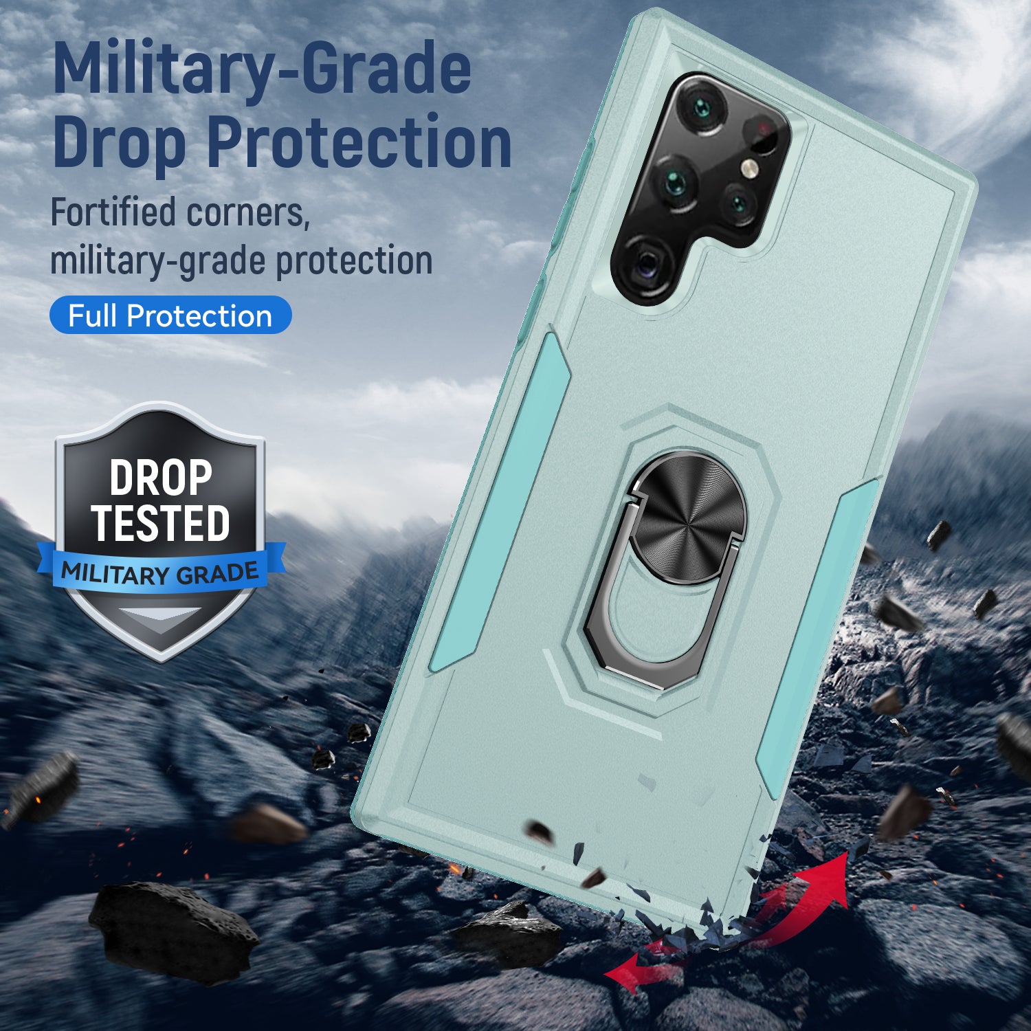 Samsung Galaxy S22 UItra Kickstand fully protected heavy-duty shockproof case
