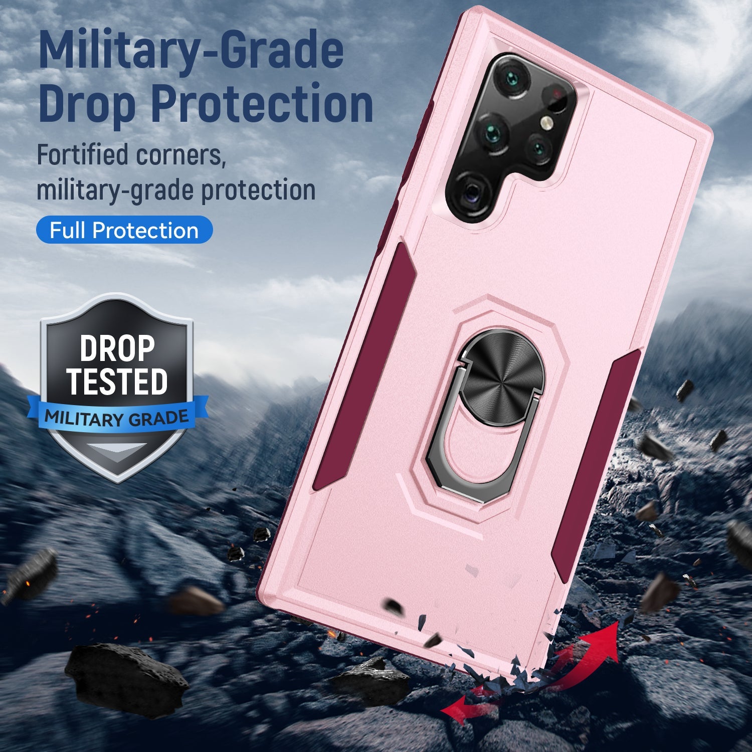 Samsung Galaxy S23 UItra Kickstand fully protected heavy-duty shockproof case