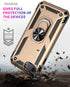 iPhone SE 3/2 dual colors ring magnetic GPS car mount Phone holder case