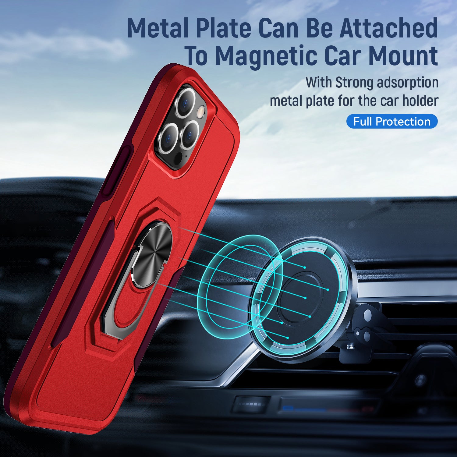 Kickstand fully protected  heavy-duty shockproof case for iPhone 13 Pro