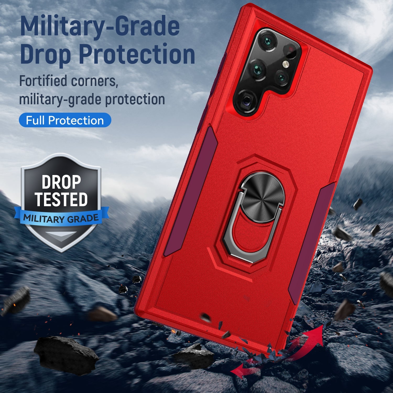 Samsung Galaxy S23 UItra Kickstand fully protected heavy-duty shockproof case