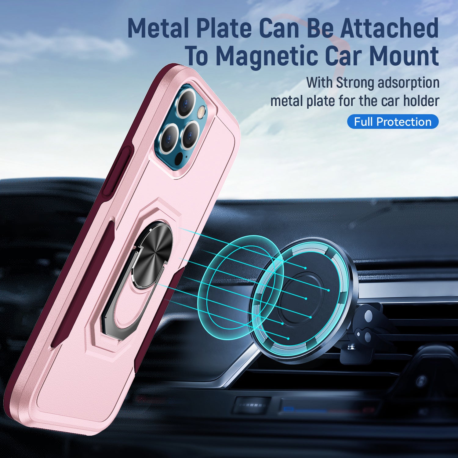 Kickstand fully protected  heavy-duty shockproof case for iPhone 13 Pro