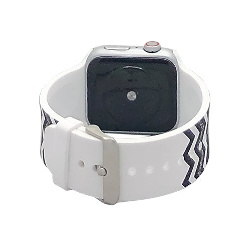 Apple Watch Series 4/3/2/1 with Silver Buckle Rubber Design Colorful Replacement i Watch Bands