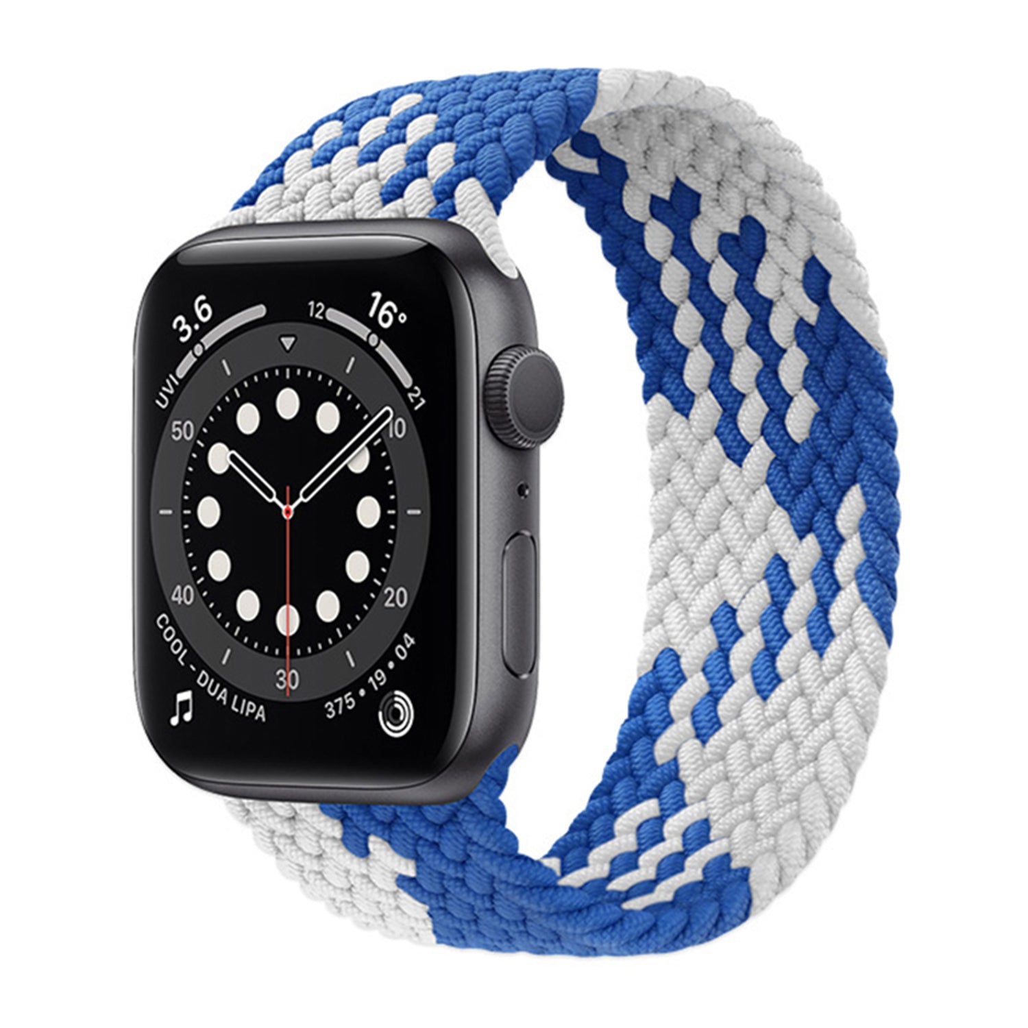 42/44/45mm Twister Braided Solo Loop Fabric Nylon Strap for i-Watch Series 7/6/5/4/3/2/1