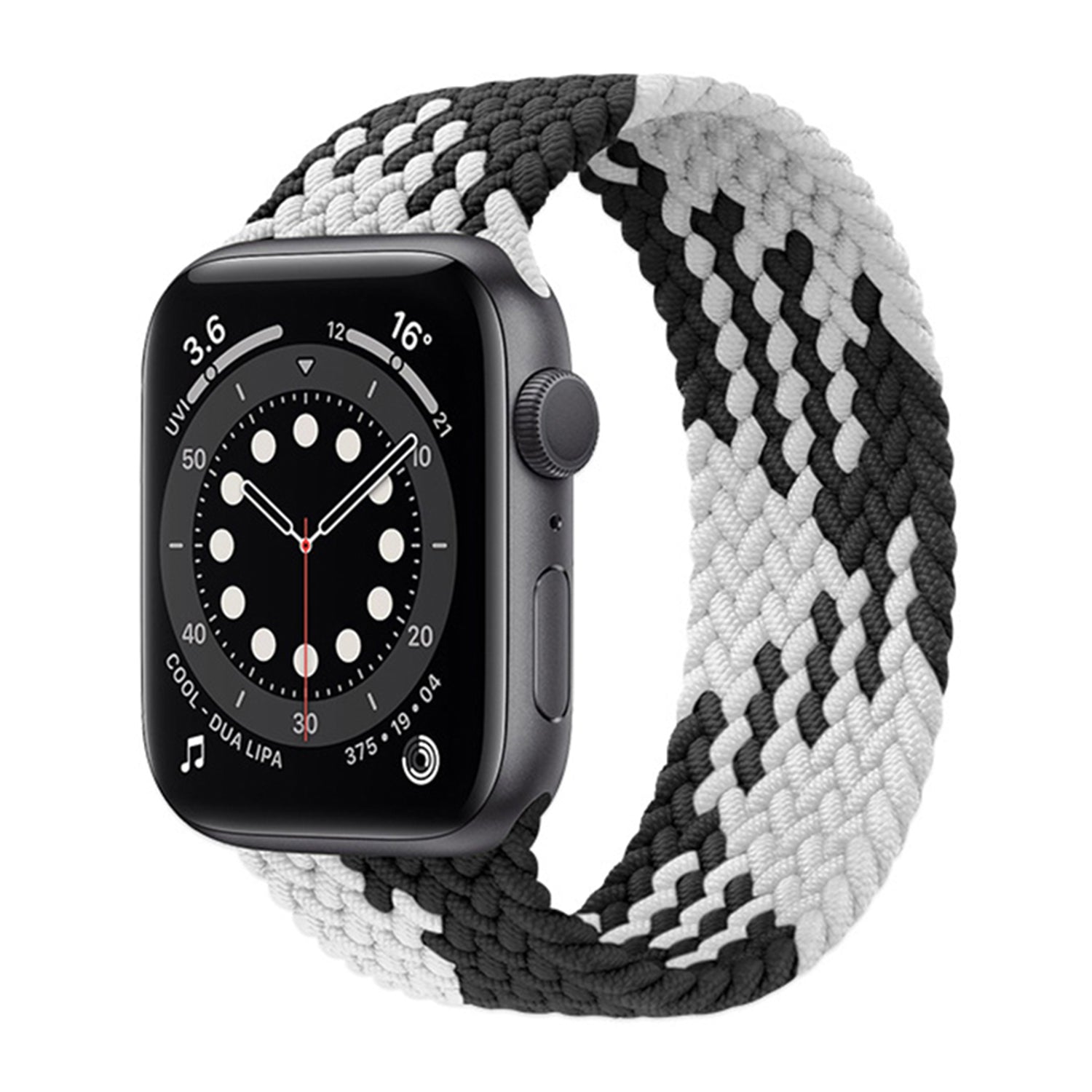 38/40/41mm Twister Braided Solo Loop Fabric Nylon Strap for i-Watch Series 7/6/5/4/3/2/1