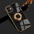iPhone 12 Mini (5.4") Fashion Ring Magnetic GPS car mount Phone Holder Case