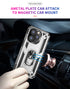 iPhone 14 Pro Max Dual Colors Ring Magnetic GPS car mount Phone Holder Case