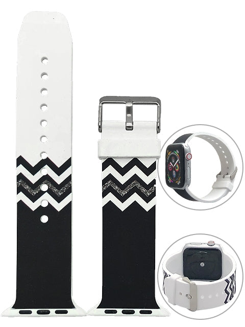 Apple Watch Series 4/3/2/1 with Silver Buckle Rubber Design Colorful Replacement i Watch Bands